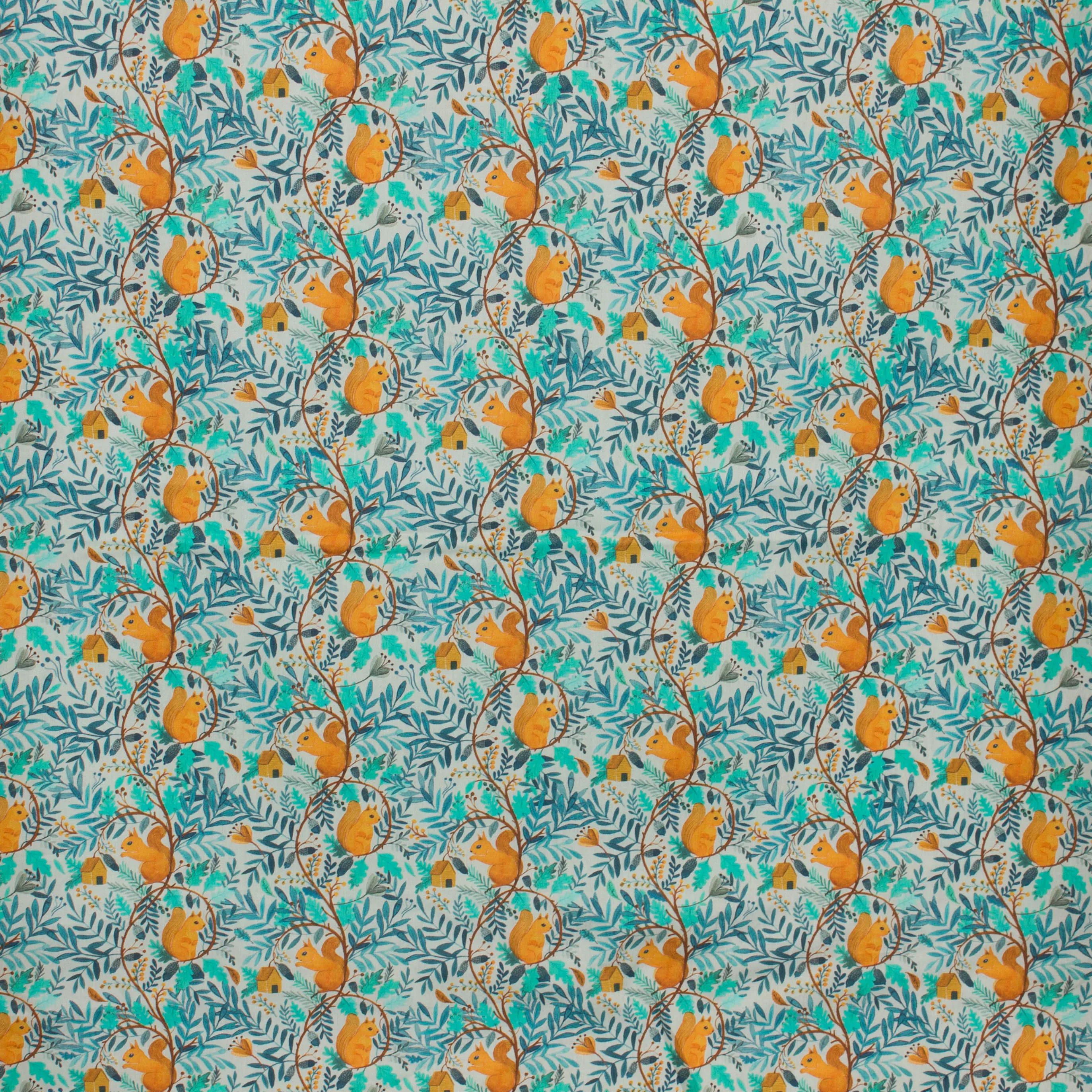 Witte poplin eekhoornwereld  - katia